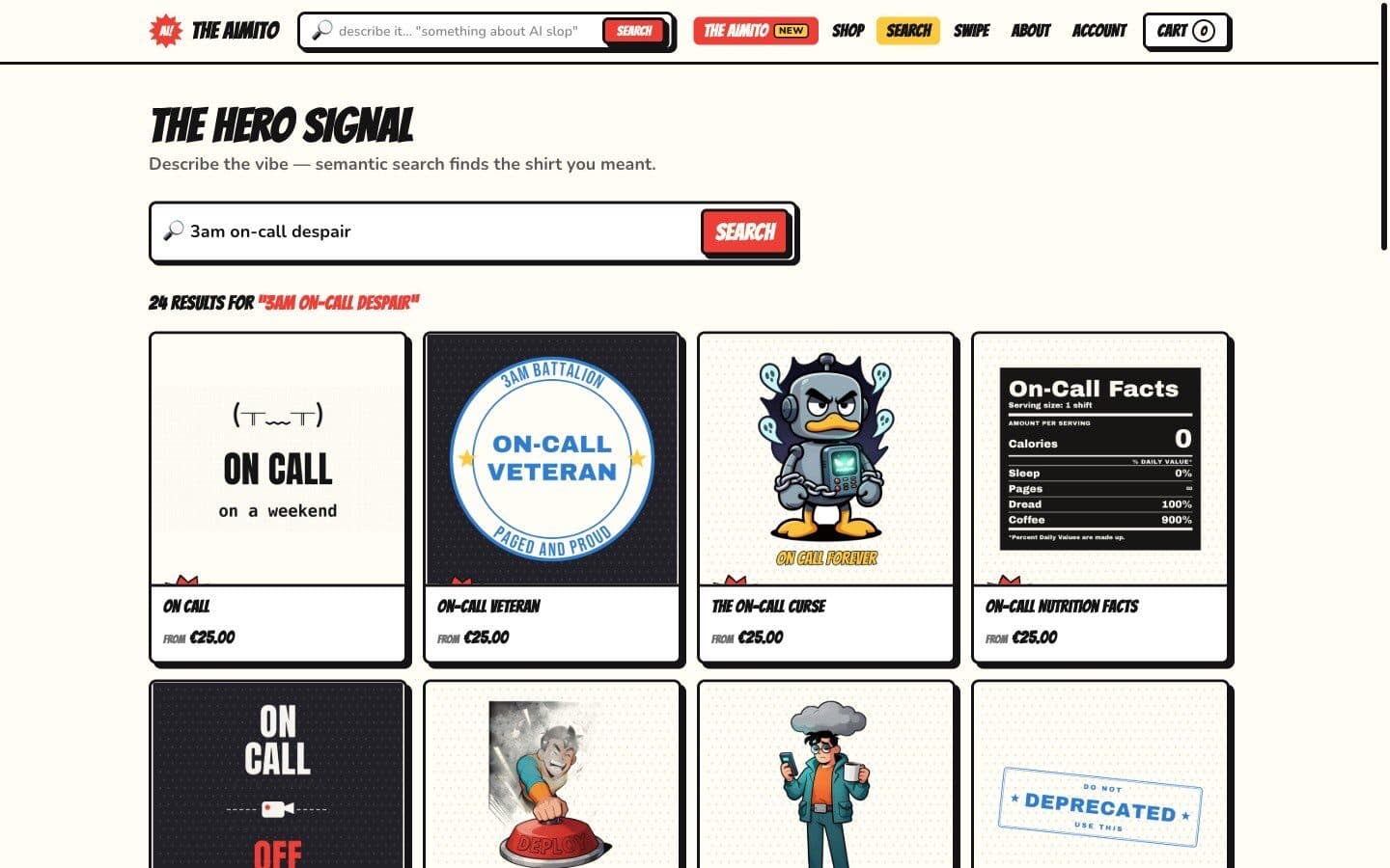 Vibe search results for "3am on-call despair" - 24 matching on-call designs