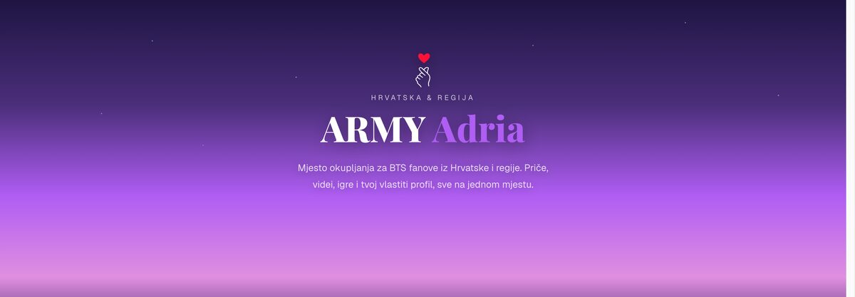 ARMY Adria - a BTS fan-community platform for Croatia, built by one fan in two weeks