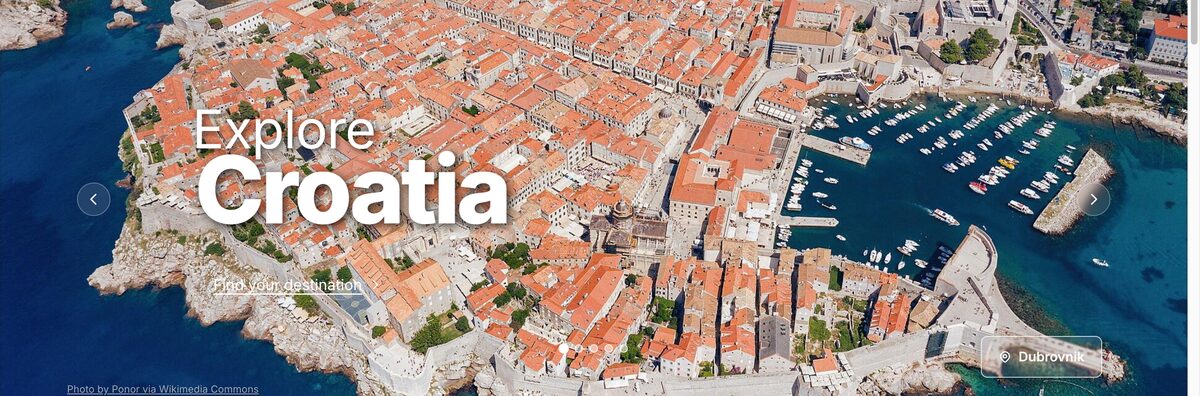 croatian-guide.com homepage - one of nine branded travel sites Country Guides serves from a single codebase